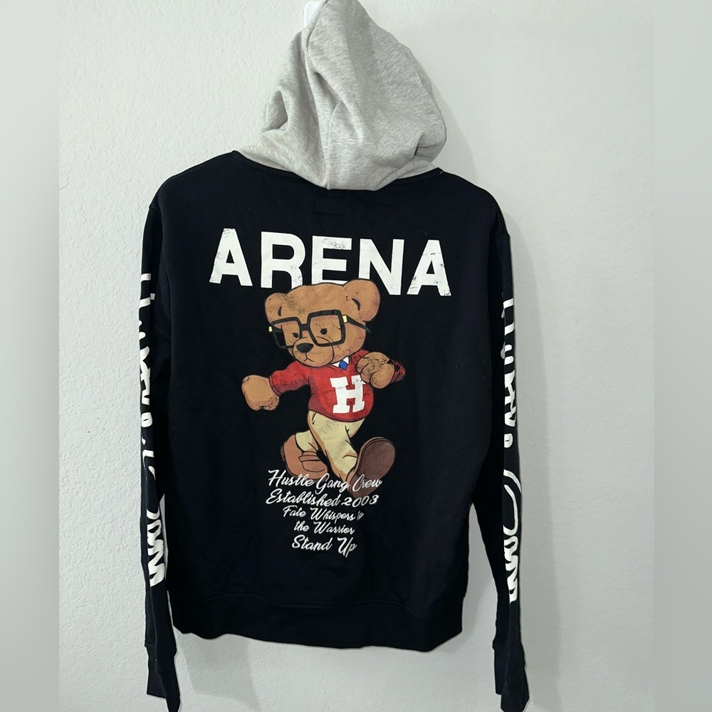 Hustle Gang Bear Pullover Hoodie‎ Sweater Med